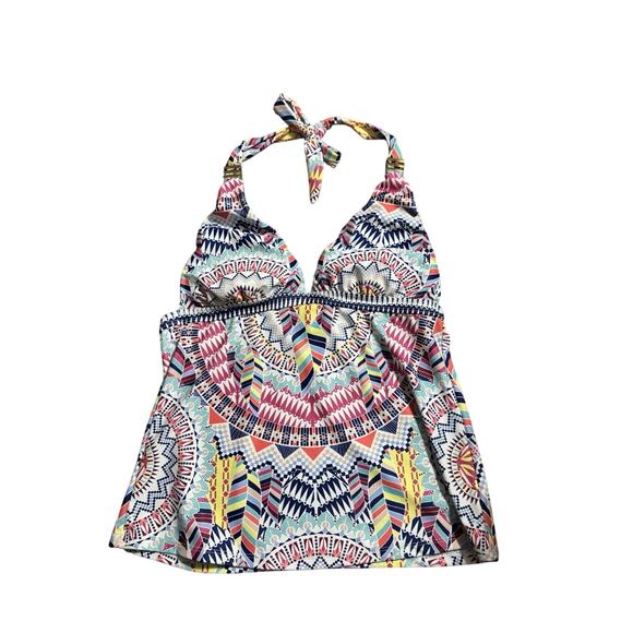 Bar III Swimsuit Bikini Tankini Top Talula Indigo Halter Beach women’s L EUC - Picture 8 of 8